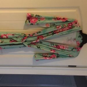 Posh Peanut milk silk robe and receiving blanket